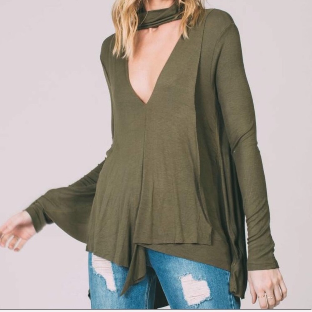 FREE PEOPLE choker neck top